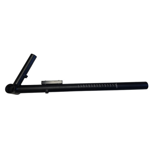 Side view of the TerraTrike Take Off Standard Boom in black against a white background.