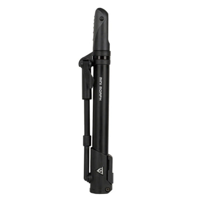 Side view of the Topeak Mini Morph G Pump in black against a white background.