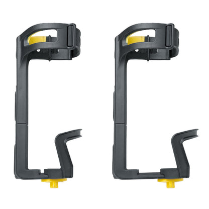 Two side views of the Topeak Modula™ Java bottle cage with Topeak branding  showing two different height settings.
