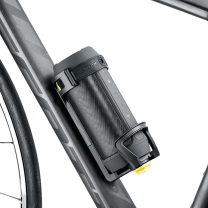 The Topeak Modula™ Java bottle cage mounted on a traditional bicycle downtube.