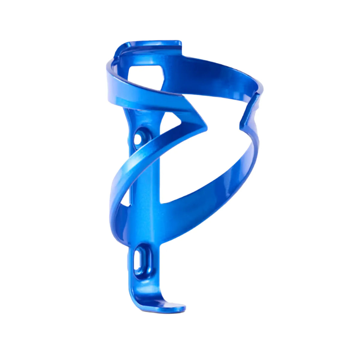 Angled side view of the Trek Elite Recycled Water Bottle Cage in Alpine Blue against a white background.