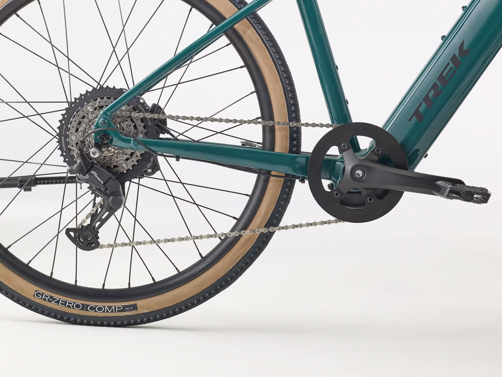 e bike gravel trek FX+ 1 Step Over