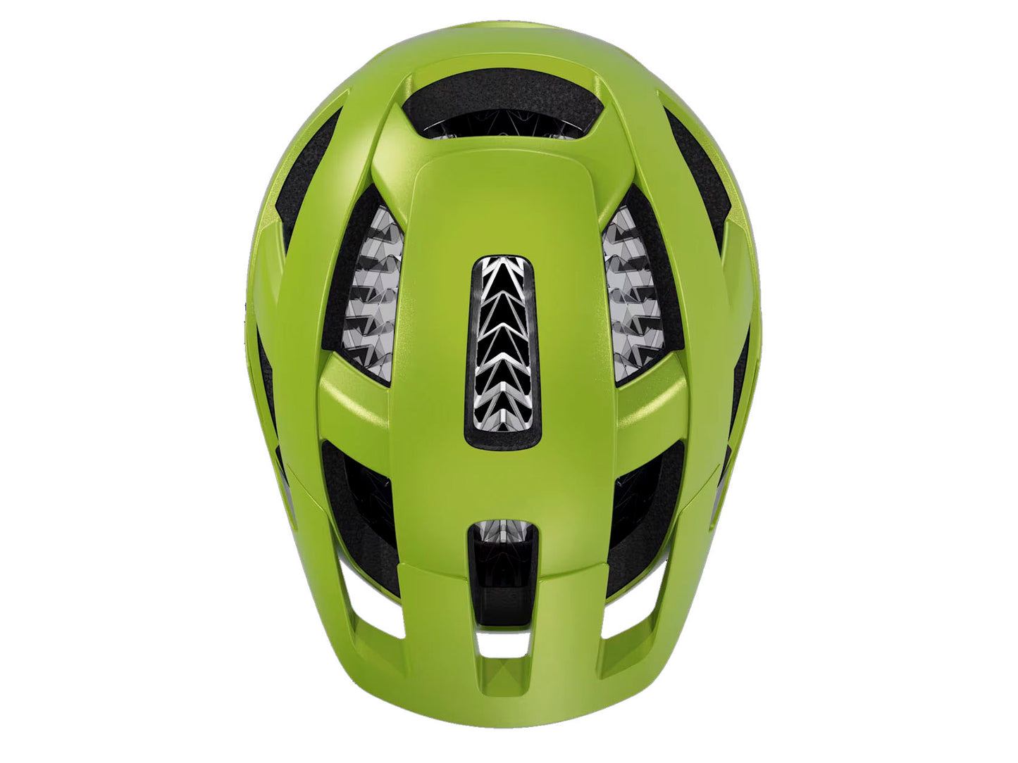 Top view of the Trek Quantum WaveCel Mountain Bike Helmet in the color Power Surge, shown on a white background.