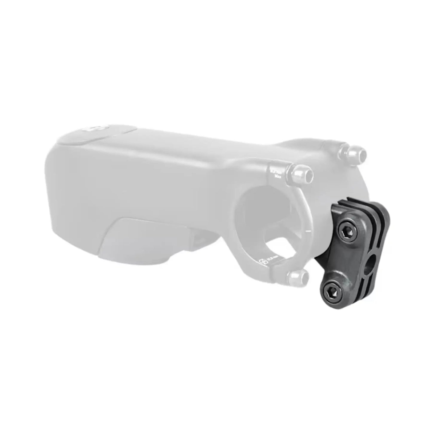 View of the Trek RCS Pro Stem Blendr Duo Base mounted on a stem against a white background.