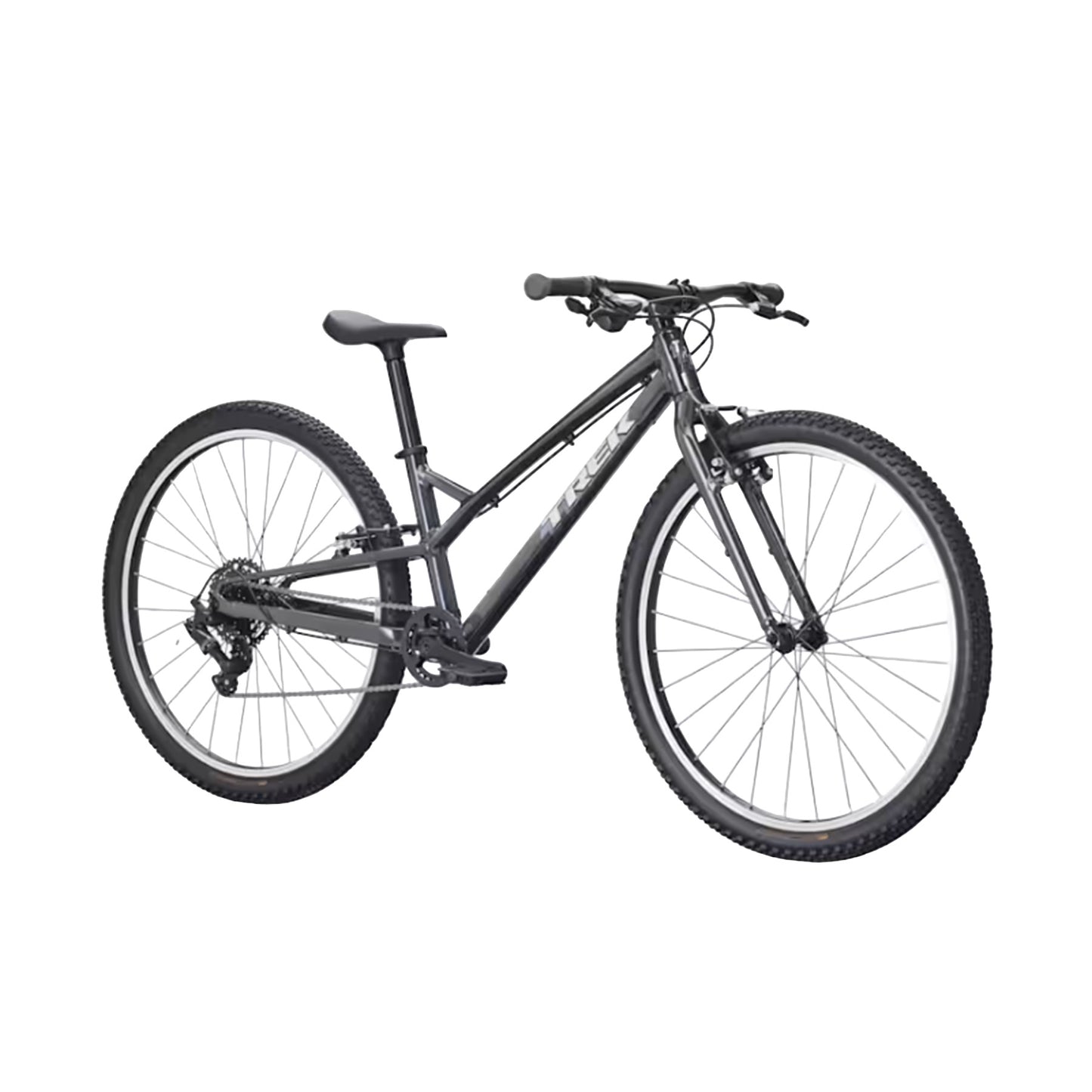 Angled side view of the Trek Wahoo 26 Path in Dark Prismatic against a white background.