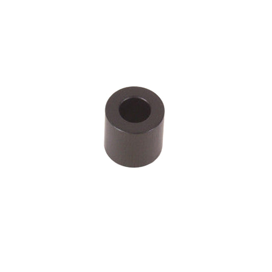 The Volae Black Anodized Aluminum Front Idler Spacer in a half inch length against a white background.
