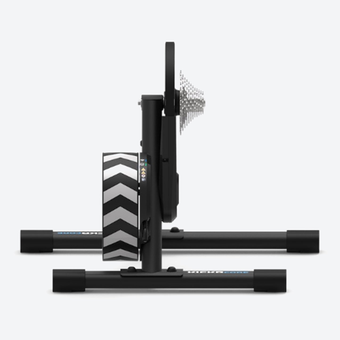 Rear view of a Wahoo KICKR Core 2 black bike trainer against a white background.