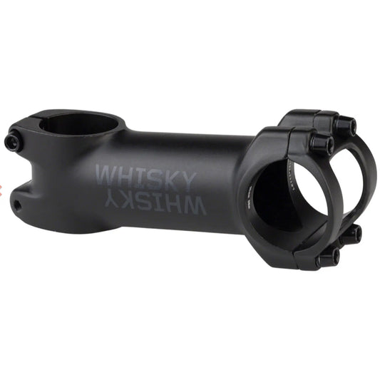 Side view of the WHISKY No.7 80mm Aluminum Black Stem against a white background.