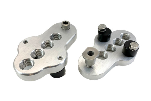 CJ Ackley Machine Company Wide Silver Crank Arm Shorteners Pair