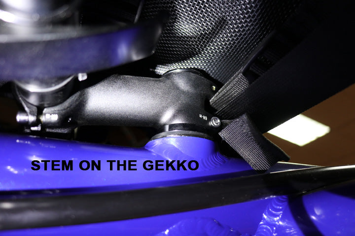 HP Velotechnik Upper Stem Fits Gekko 26 & fx20/26 showing it on a gekko