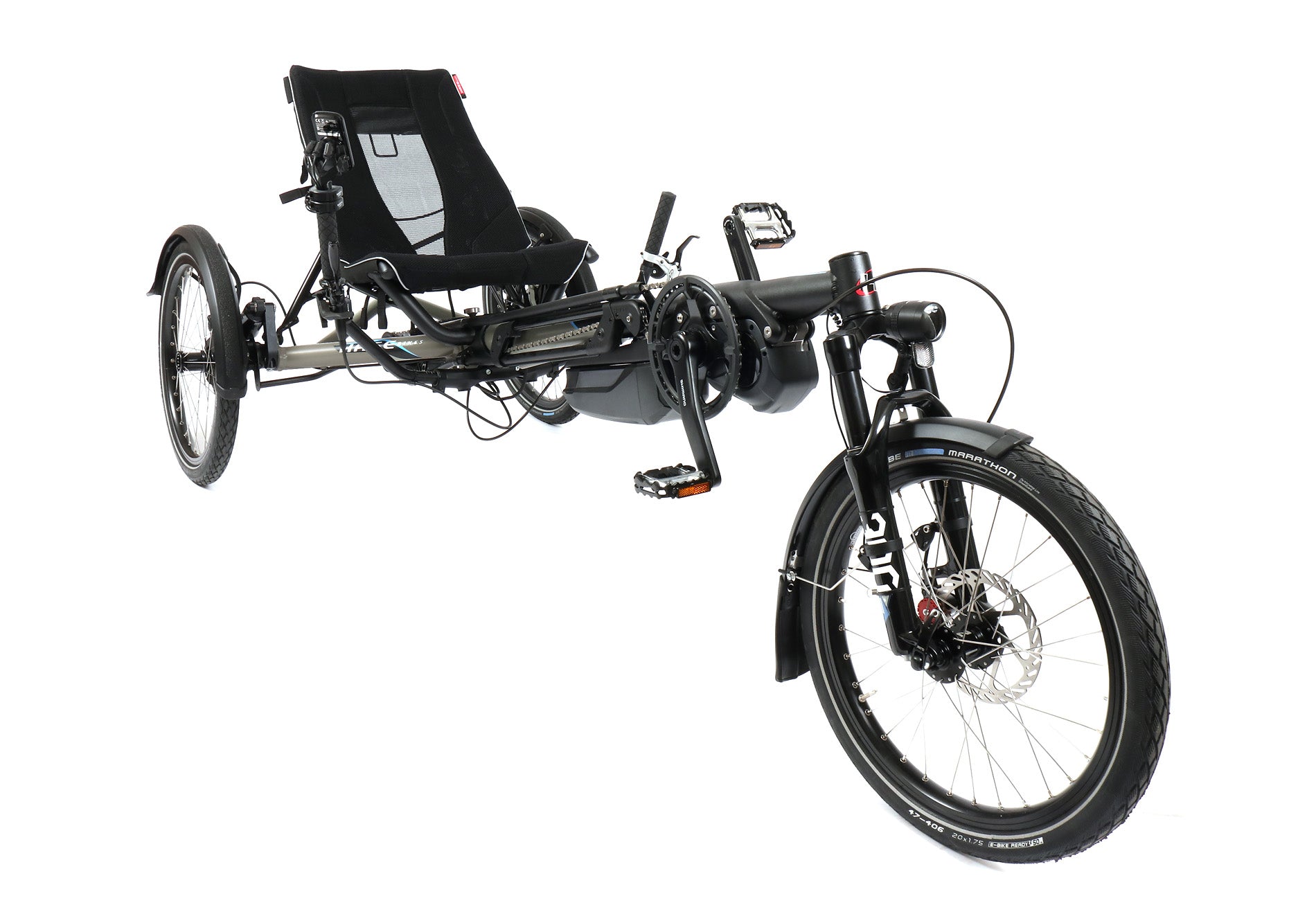 Hase Kettwiesel Evo Shimano Steps 6100 w/630 Wh Battery and 2A Charger Recumbent Trike