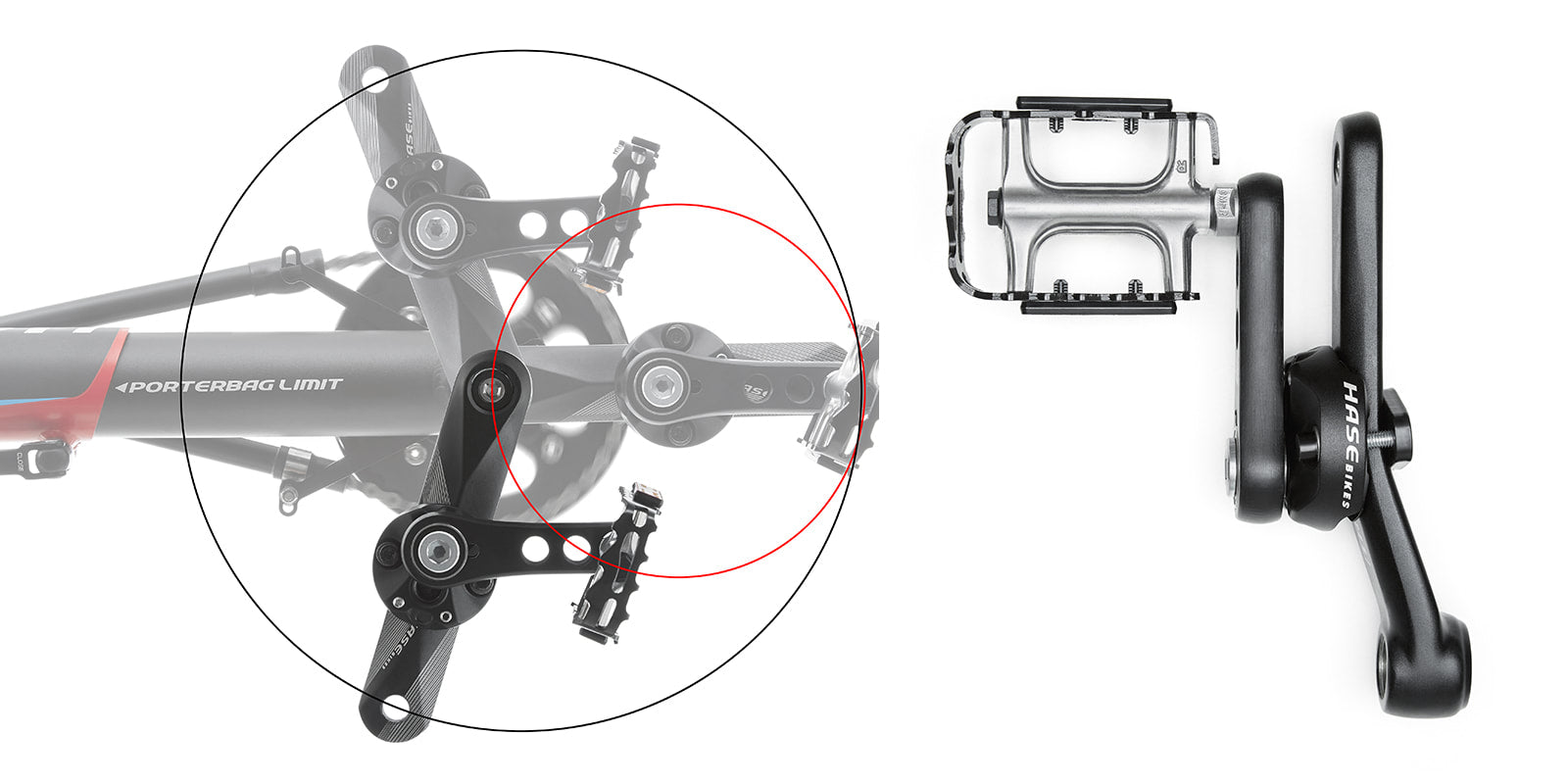 Hase Pedal Pendulum with Crank Shorteners – Hostel Shoppe