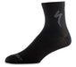 Specialized Soft Air Road Mid Socks in  Black with a grey "S" Logo.
