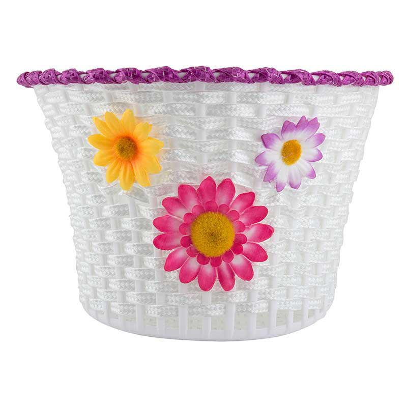 Sunlite Classic Flower Basket 11x8x7.25 w/Straps White studio image