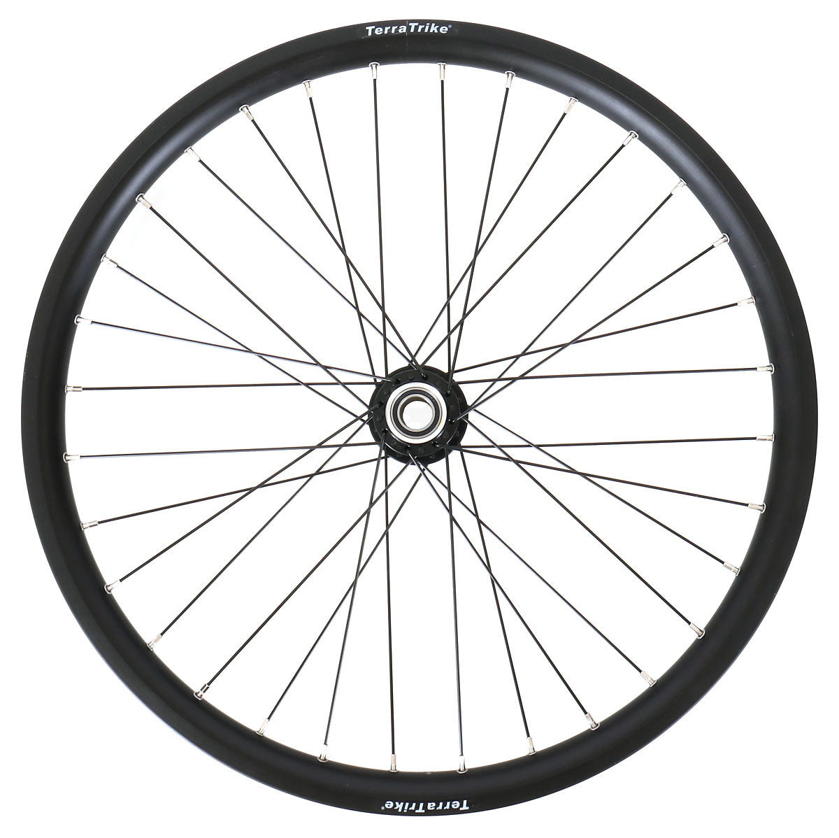 TerraTrike 24 Inch Double Wall Black Front Wheel