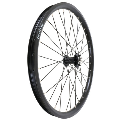 TerraTrike 24 Inch Double Wall Black Front Wheel studio image side view