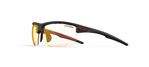 Tifosi Rivet Sunglasses in Matte Black with Clarion Red Fototec Lens.