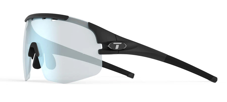 Tifosi Sledge Lite Sunglasses in Matte Black with Clarion Blue Fototec Lens.