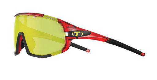 Tifosi Sledge Sunglasses in Crystal Red with Clarion Yellow, AC Red and Clear Interchangeable Lenses.