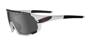 Tifosi Sledge Sunglasses in Matte White with Smoke, AC Red and Clear Interchangeable Lenses.