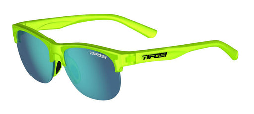 Tifosi Swank SL Sunglasses in Satin Electric Green with a Sky Blue Lens.