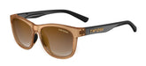 Tifosi Swank Sunglasses in Crystal Brown and Onyx with Brown Gradient Lens.