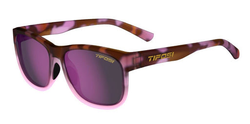 Tifosi Swank XL Sunglasses in Pink Tortoise with a Rose Mirror Lens.