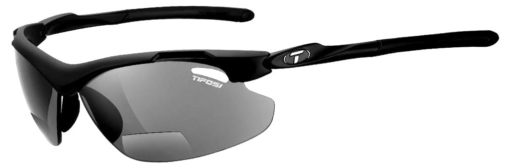 Tifosi Tyrant 2.0 Sunglasses in Matte Black with Smoke Lens with Reader +1.5 Magnification.
