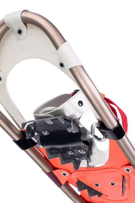 Tubbs Frontier Snowshoes Coral up close studio image