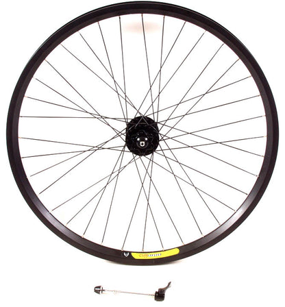Velocity Cliffhanger 26" inch 559mm NMSW Black 36h Black Spokes & Silver Nips Standard 100mm Front Disc Wheel