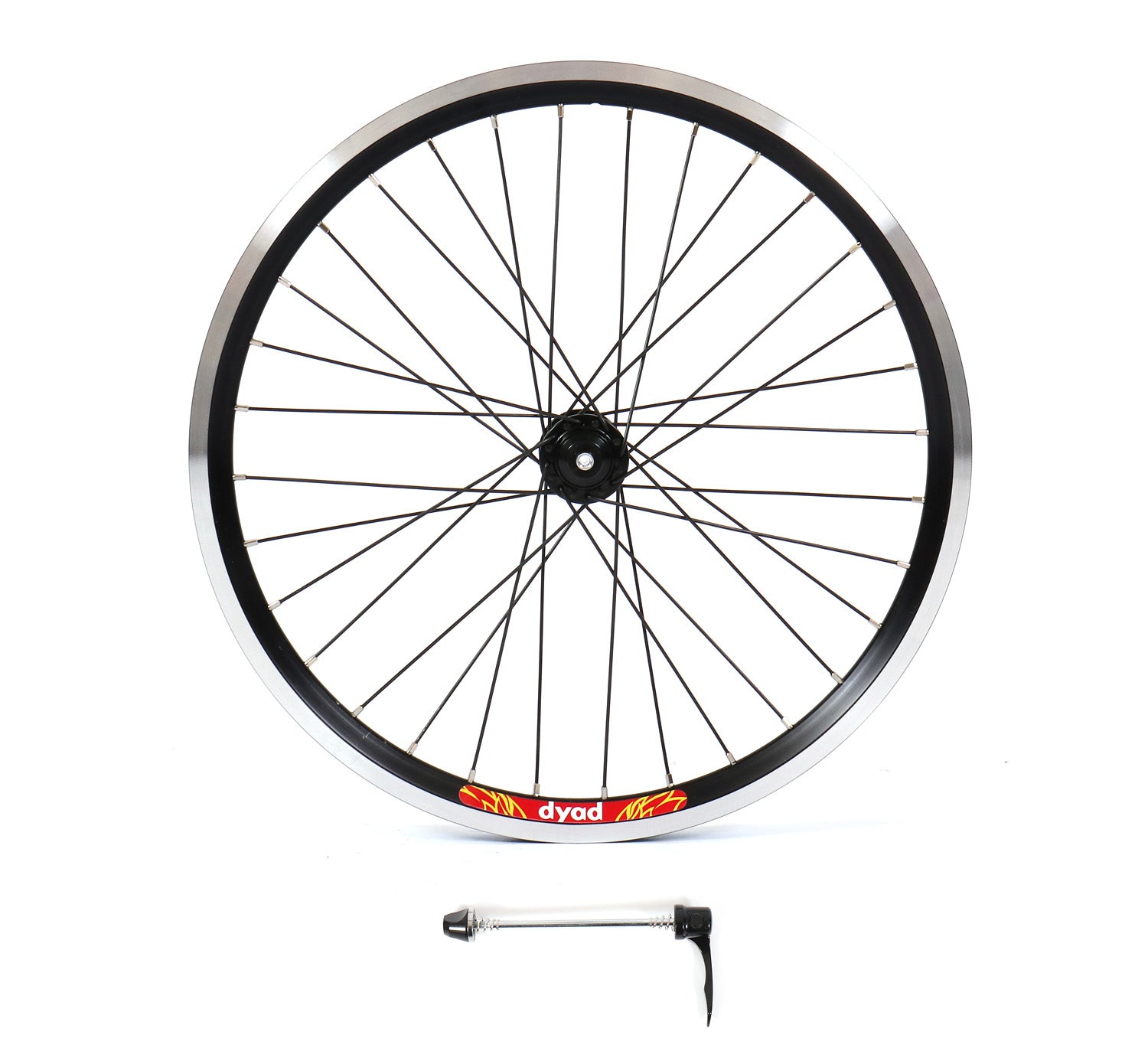 パーツ VELOCITY dyad 20 wheel (black) Velocity Dyad 20 Inch 406mm MSW Black 32h Black Spokes & Silver