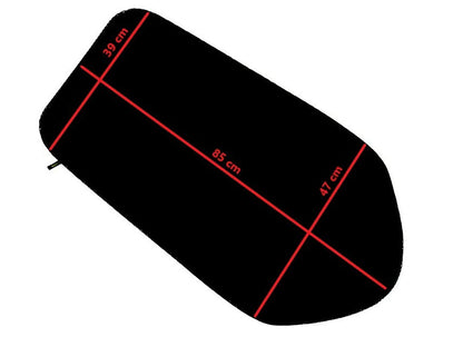 Ventisit Hase Trigo Comfort Seat Pad (1285) showing the measurements of the seat.