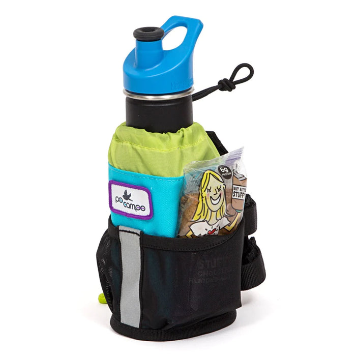 Po Campo Kids Blip Water Bottle Feed Bag blast blue with snacks and bottle inside
