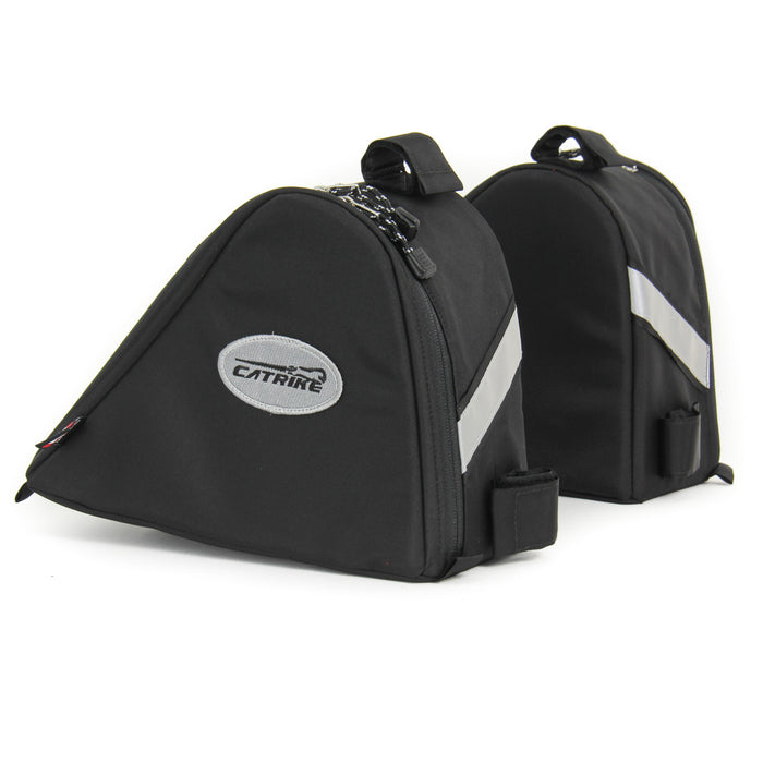 Catrike Arkel Pannier Bags for Catrike pocket trikes. Triangular bag that sits in trike frame behind the seat- pair