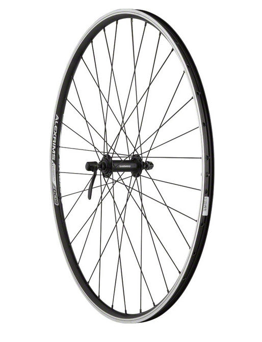 Quality Wheels Value Double Wall Series Black 700c Front Wheel With Quick Release