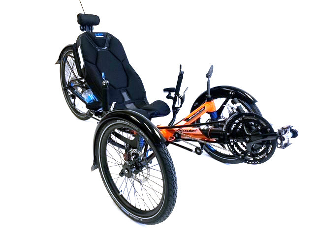 HP Velotechnik Scorpion fs 26 SE Orange Matte Trike with Premium ErgoMesh Seat