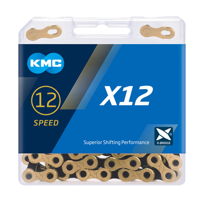 KMC X 12 Speed 126 Link Ti Gold/Jet Black Chain