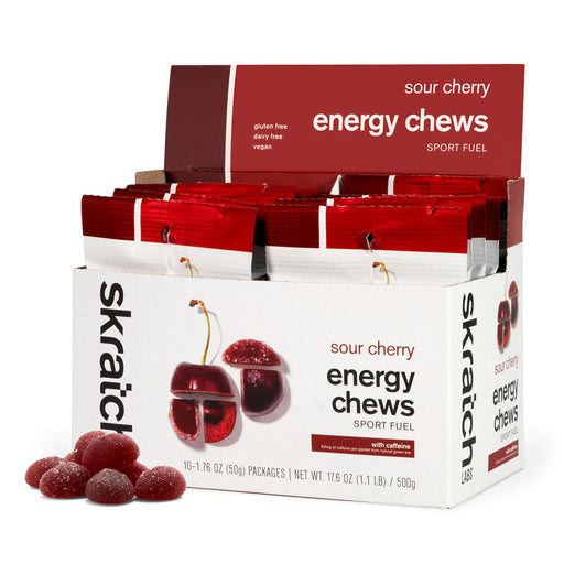 Skratch Labs Sport Energy Chews Sour Cherry Box of 10