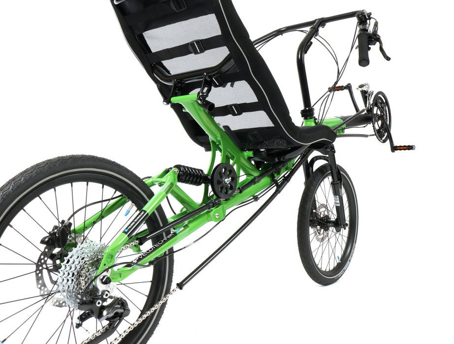 HP Velotechnik Grasshopper fx Aerobar Magic Green Recumbent Bike