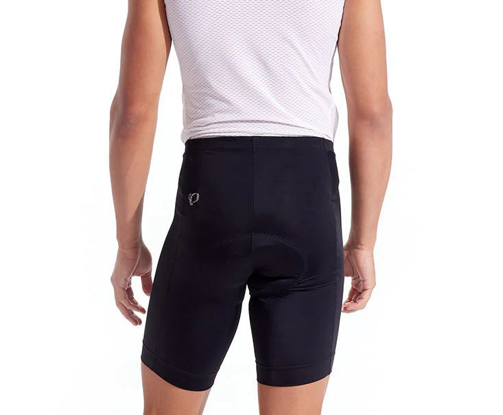 Back view of the Mens Pearl Izumi Quest Short in black on a model against a white background.
