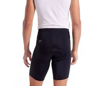 Back view of the Mens Pearl Izumi Quest Short in black on a model against a white background.