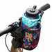 Po Campo Willis Stem Bag meadow mounted on bike with bottle inside