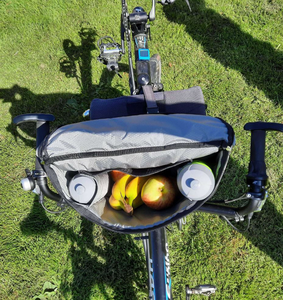 Radical Design Pino Seat Bag Black studio image top down mounted