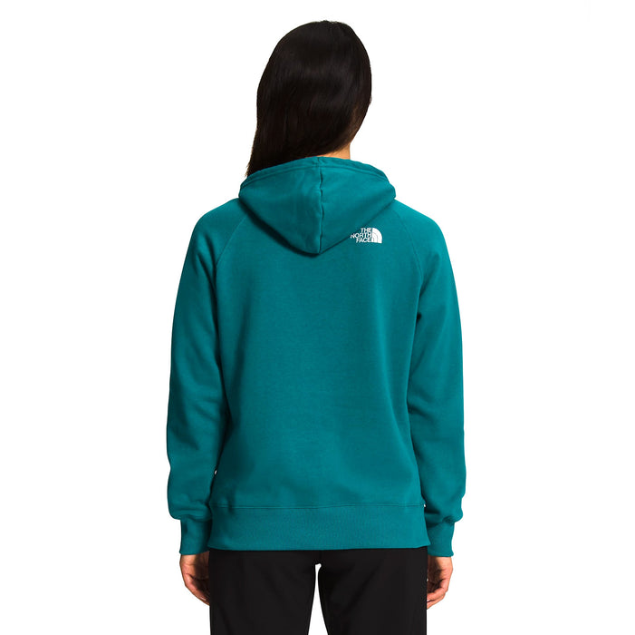The North Face Womens Graphic Injection Hoodie Harbor Blue / Silver
