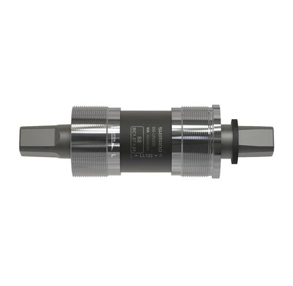Image of a Shimano BB-UN300 68mm Square Taper Bottom Bracket in black and silver against a white background.