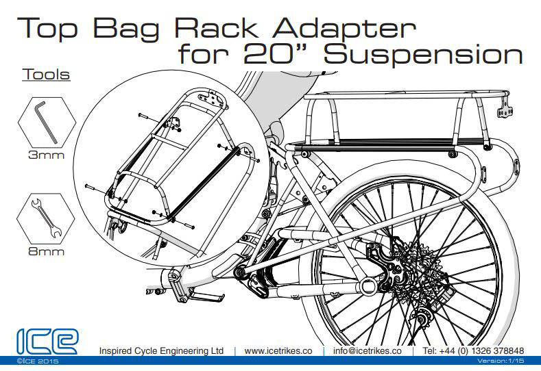 ICE Rack Top Bag Adapter 20"