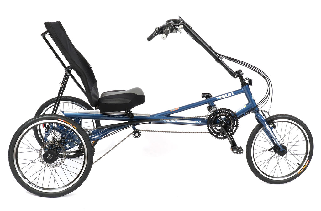 Sun Seeker X3 AX Fusion Blue Recumbent Trike Hostel Shoppe