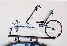 Atoc Bike Topper CWB Auto Rack Tray BT63 Studio Image on top of car