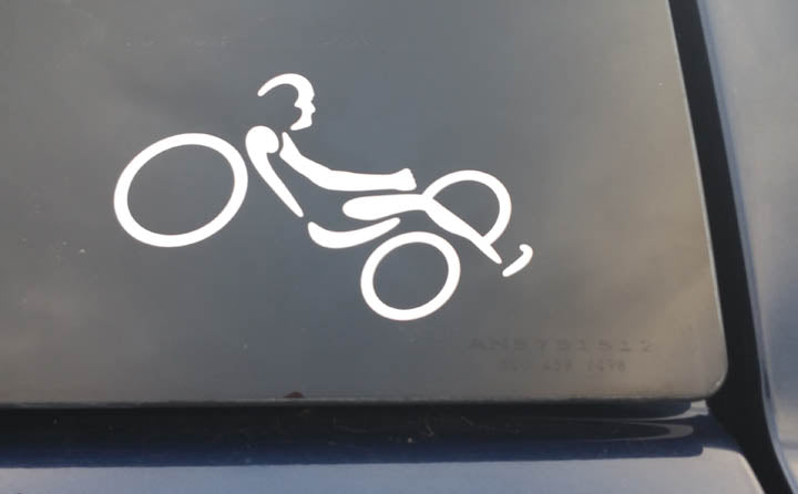 Atoc Recumbent Trike Rider Decal